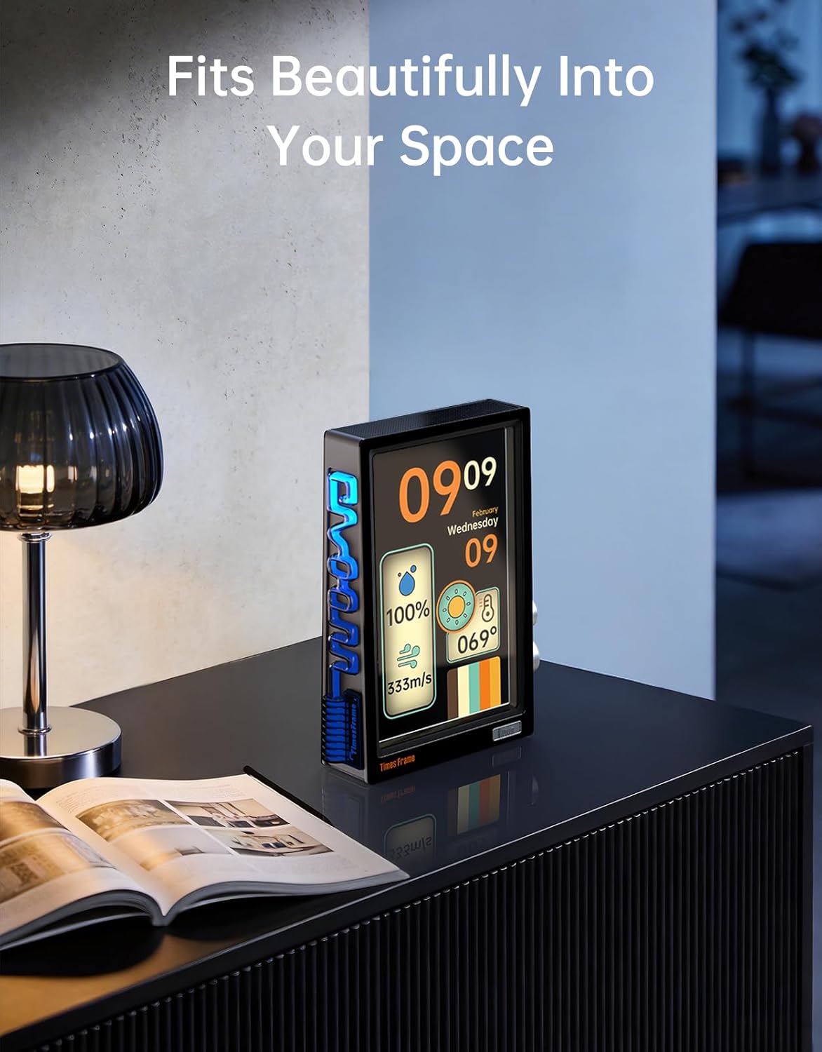 Divoom TimesFrame – 10.1" WiFi 6 Digital Picture Frame & Smart Desk Display, No Subscription | 64GB | Send Photos, Videos & AI Styles + Live Widgets (Weather, Calendar, etc)–Perfect Personalized Gift - Image 4