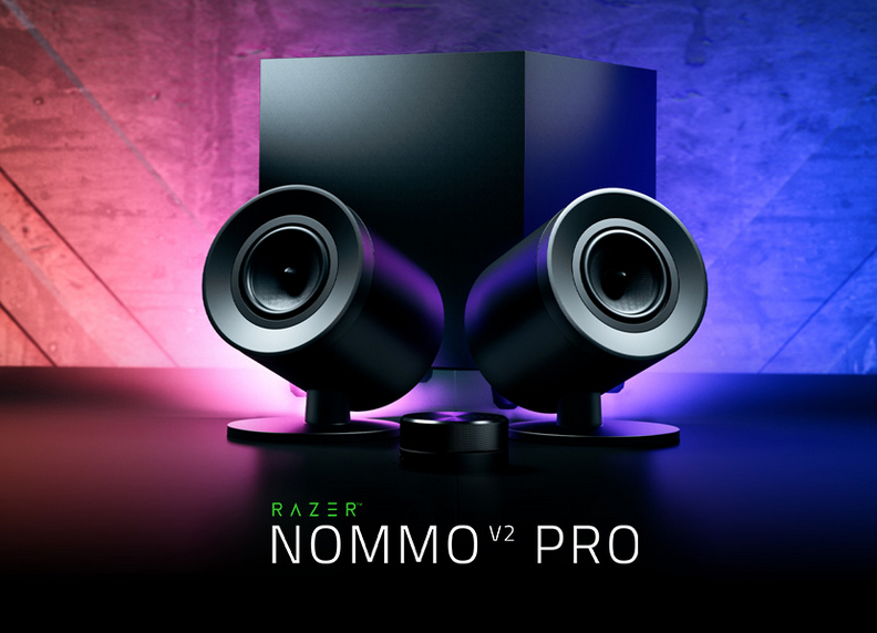 Razer Nommo V2 Pro 2.1 gaming speakers with wireless sub