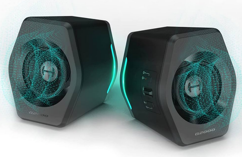 Edifier G2000 budget desktop gaming speakers with RGB